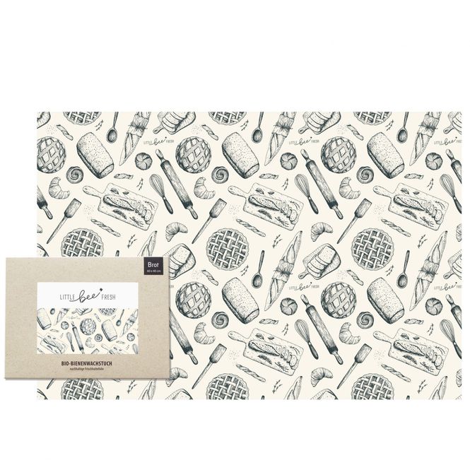 Hovedbilde Bivokspapir XL - Brød (60x40 cm) | Little Bee Fresh