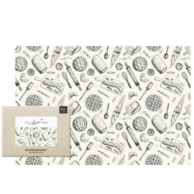 Hovedbilde Bivokspapir XL - Brød (60x40 cm) | Little Bee Fresh