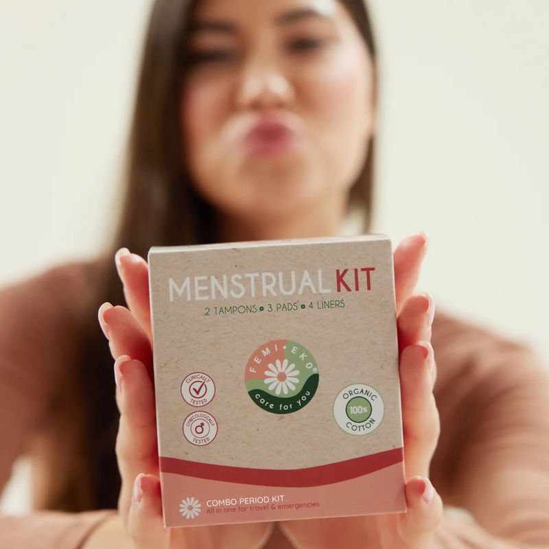 Menstruasjonskit All-in-One - Økologisk Bomull | Femi.Eko®