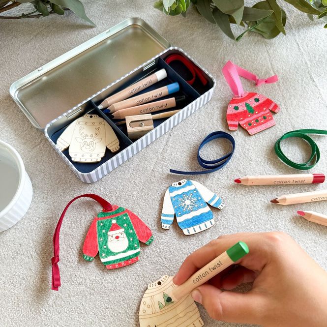 Hovedbilde DIY Julegenser-Kit for Barn (5 stk) | Cotton Twist