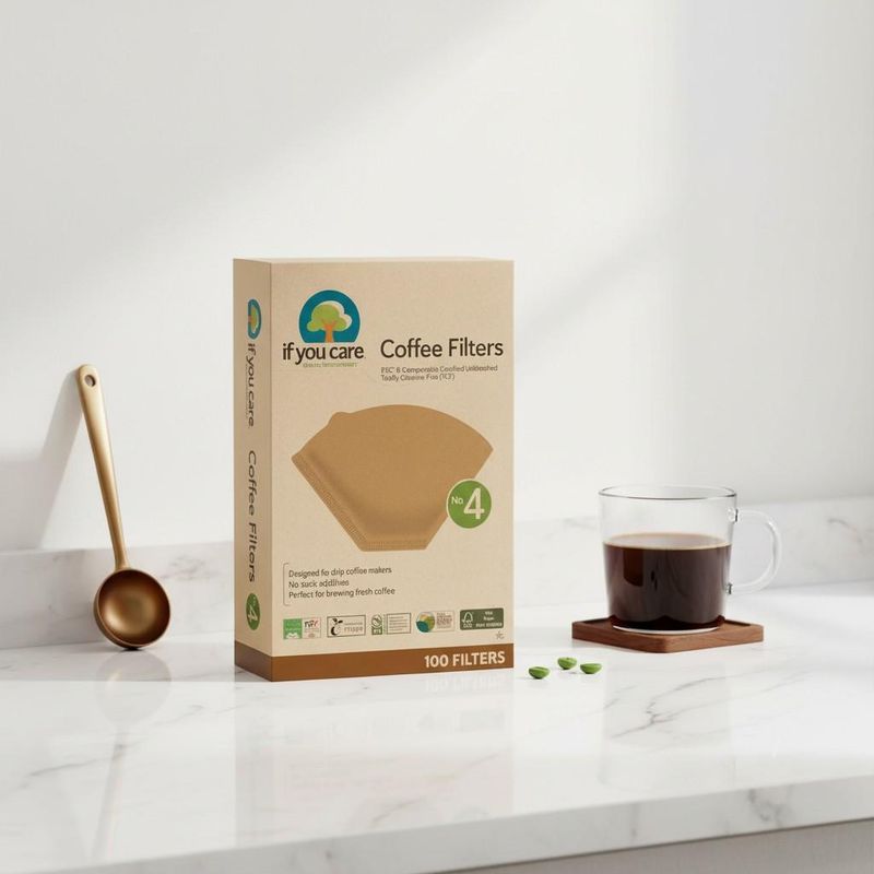 Kaffefilter - Ubleket (100 stk) | If You Care