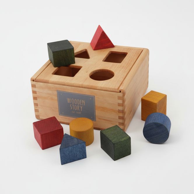 Hovedbilde Puttekasse i FSC-tre - Regnbuefarger | Wooden Story